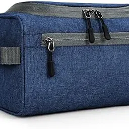 fatmug Polyester Travel Toiletry Organizer Hanging Dopp Kit For Men, Cosmetics Pouch For Women - Navy Blue - 6 In, S-picture-11