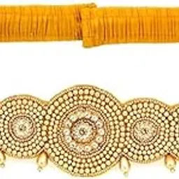 Golden Maggam work stretchable Cloth Kamar Belt kamarband Waist Belly Chain for women-picture-36