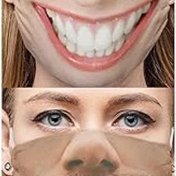 2x Protective Mask Funny Face Mouth Cosplay Party Half Mask Outdoor|Clothing, Shoes & Accessories | Costumes, Reenactment, Theater | Accessories | Masks & Eye Masks-image-62