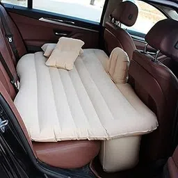 KAYORA Exclusive Car Air Mattress|Car Inflatable Bed with Pump & 2 Air Pillow|Quick Inflatable Back Seat Bed|Travel,Trips,Camping,Picnic,Pool & Beach|Universal Fit|Beige-picture-39