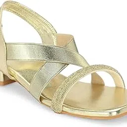 clog london Womens Outdoor Sandals/Flats | Casual Sandals with Comfortable Cushioned sole for Daily Use CLF2365-GOLD-38-picture-26