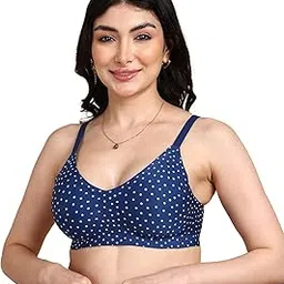 tweens Invisi-Fit Cotton Feel Printed Bonded Seamless Bra | Full Coverage | Lightly Padded | Elastic-Free Comfort | Wire-Free | Side Wings with Gripper | Adjustable Straps image 1
