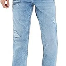 spykar Blue Regular Fit Mid Rise Jeans for Men-picture-15