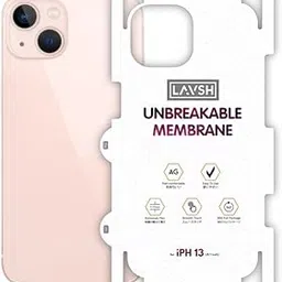 Lavsh Unbreakable Membrane Transparent Back Skin for iPhone 13 - Ultra Thin 0.33mm, Scratch-Free, 360 Protect, Full Glue, Bubble Free HD Transparent Membrane for iPhone 13-image-1