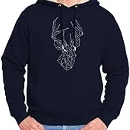Stylish Printed Fur Hoodie for Men | Winter Wear Hooded Sweatshirt | Cozy Hoodies for Men Deer-image-62