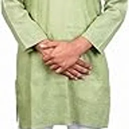 kidzo Kurta and Pyjama Set for Men's | Pure Cotton | Relaxed-Fit | Green/White | XL-Xtra Large | KIDS14392-picture-33