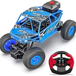Mirana Duster Smoke 2WD Rock Crawler | Type-C USB Rechargeable Offroad Monster Truck | High Speed ATV RC Car | Remote Control Outdoor Toys for Kids | Made in India (Blue)-picture-15