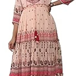 Women's Black Georgette Floral Embroderied Maxi Dress-image-41