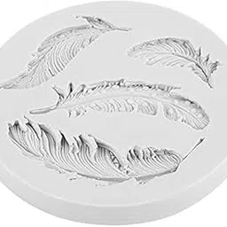 RKPM HOMES Feather Pattern Chocolate Mould | Silicone 3D Candy Mold | Baking Tools for Cake Chocolate Candy Ice Jelly Soap Pudding | Cake Baking Moulds | Bakeware Molds | White | 4 Cavity - 1 Pcs-picture-37