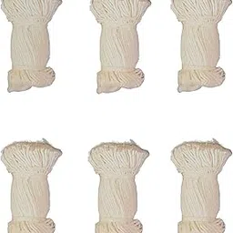 Magic Providers 365 Vathulu Cotton Long Wicks for Diya - (Pack of 365 Each) Set of 6 | Lambi Diya Jyot Batti |Jot Wick|Karthika Masam Deepam Pooja Vathulu - Total 2190 Baati Bati Pooja Aarti Wicks-picture-12