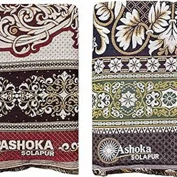 Mandhania Solapuri Chaddar Royal King Size 100% Cotton Dailyuse 202 Pack of 2 (7.5 X 9 Ft)-picture-18