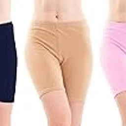 FeelBlue Women Skinny, Casual/Sports Shorts for Yoga,Gym,Cycling,Casual Wear, Free Size(Pack of 5)-picture-16