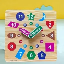 PopPlop Learning Time Teaching Clock Board with Hour & Minute Wooden Watch Toy for Kids-picture-54