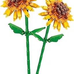 2 Pcs for Lego Flowers Sunflower Inserts Enhanced Artificial Flower Embellishments, Blending Flowers Motifs with Flower Plant Beauty, Capturing Artificial in Quality Craftsmanship-picture-10