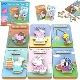 Wembley Peppa Pig - My First Foam Puzzle for Kids Boys & Girls 18 Months & Above Develops Fine & Motor Skills 6-Piece Career Puzzle Safe Non-Toxic Materials Interactive Toy for Toddlers-picture-56