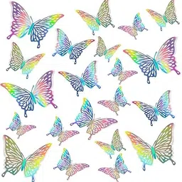 Wanna Party Pack of 12 3D Laser Assorted Butterfly Wall Decor 3 Sizes, Butterfly Birthday Decorations, Butterfly Party Decorations, Baby Shower Decorations,Cake Decorations-image-83