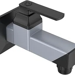 RN PTMT Superior Plastic Faucet Long Body Foam Flow 90° Tap for Kitchen Sink | Tap for Bathroom & Basin Faucet with Flange Wall Mount (Metallic Grey-Black Dual)_RNABH09B35 | 20mm(3/4") Cartridge-picture-14
