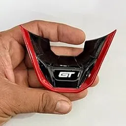 Black-Red GT Steering Wheel Badge for Virtus Car Steering Wheel Decoration for Stylish Look Compatible with Golf MK8.-picture-18