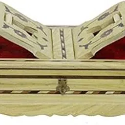Zyvontra Wooden Hand Carved Religious Book Box with Foldable Stand for Quran Ramayan Bible Gita Ved Guru Granth Sahib Durable Holder Gift and Home Decor-image-37