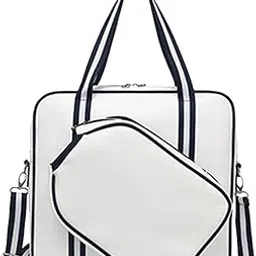 ATORSE Pickleball Racket Bag with Racquet/Paddle Holder Zipper Pickle Ball Bag Tote Dark Blue|Sporting Goods|Tennis & Racquet Sports|Tennis|Bags-picture-11