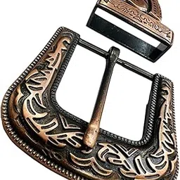 CBU- Cowboy Cowgirl Buckle- 3 piece Buckle Set Leather Belt Buckle For Men (1.5",38mm) [KB-81]-picture-44