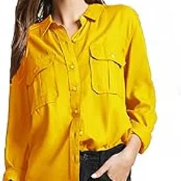 c.cozami Regular Fit Double Pocket Casual Women Shirts-picture-26
