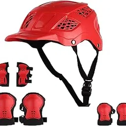 Koko Dragon Kids Skating & Cycling Helmet | Protective Gear for Boys & Girls (Red, XX-Small 500 MM) image 1