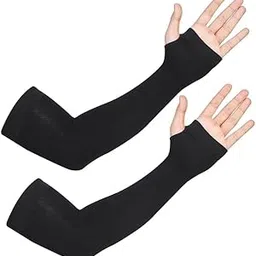 Evnyan Arm Shield for Men & Women UV Protection Hand Sleeves for Boys & Girls Sun Protection Sleeves for Men Arm Sleeves for Women for Running, Hand Cover for Bike Riding Cotton (Pack of 2)-picture-33