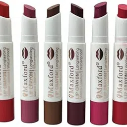Pack of 6 Multi Dark Shade Crayon Matte Lipstick-picture-45