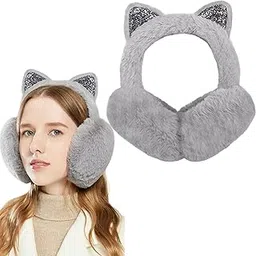 terrifi Winter Ear muffs Faux Fur Warm Earmuffs Adjustable Foldable Outdoor Ear Warmers For Women Girls Men，1pack/2pack-picture-20