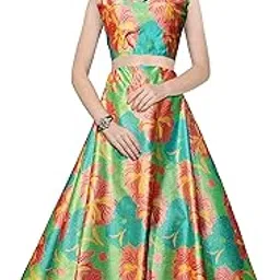 kaizen texo fab Women's Satin Semi-stitched Lehenga Choli Set-picture-15