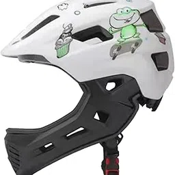 MERISHOPP Kids Bike Helmet Lightweight Full Face Helmet for Scooter Road Bike Children Frog and White|Sporting Goods|Cycling|Helmets & Protective Gear|Helmets-image-39