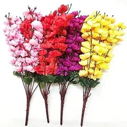 Diktmark Artificial Cherry Blossom Flower Stick | Flower Bunch for Vase, Home Decor Party, Office, Festival Theme Decorative (Pack of 4)-picture-30