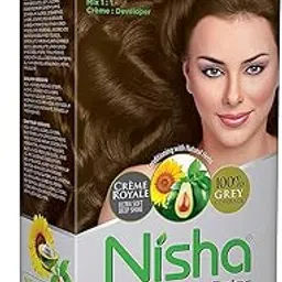 Nisha Cr�me 5.0 Light Brown Hair Color, No Ammonia, Long-Lasting, Hair Colour For Women �-image-0
