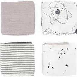 Little Unicorn Cotton Muslin Squares 4 Pack - Planetary Set-picture-52