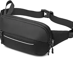 aepigo Waist Bags Pack Travel Handy Hiking Zip Pouch Document Money Phone Belt Sport Bag for Men and Women and Adult (Black)-picture-46