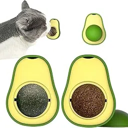 MS PET HOUSE Avocado Shaped Cat Toy with Catnip Mint and Silvervine, 2 Flavours, Natural Plant Extracts, Catnip Wall Ball, Safe Healthy Kitten Chew Toys, Cleaning Teeth Cat Toy (2 PCS)-picture-46