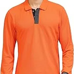 Men Full Sleeves Polo Neck Cotton Blend T-Shirt-image-11