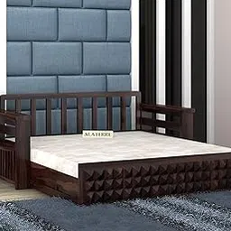 Sheesham Wood 3 Seater Sofa Cums Bed for Home, Wooden Sofa Cums Bed Living Room Furniture, Sofa Cums Bed with Storage, Comfort Sofa Cum Bed Foldable, Walnut Finish-picture-21