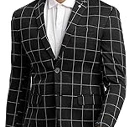 turtle Men Knitted Checkered Dark Grey Blazer-picture-7