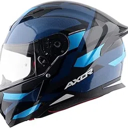 Axor Hunter Cornet ISI ECE and DOT Certified Matte Finish Full Face Helmet for Men with Pinlock Fitted Clear Visor-Dark Blue Blue-M-picture-22