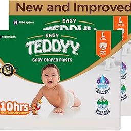 TEDDYY Baby Easy Large Diaper Pants 124 Count (Pack of 2), 9-14 kgs, 10 hrs Leak Protection, Anti - Bacterial-picture-42