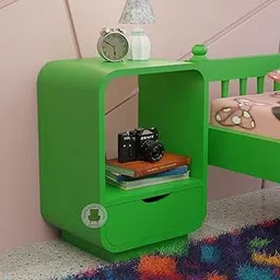 MAMTA HOME FURNITURE Bedside Table for Bedroom | Wooden Junior End Table for Kids Room j| Bedside Table for Kids Room Furniture | Green Finish-image-66