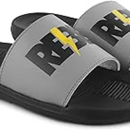 pery-pao Sliders Mens Black,Grey, White Stylish Printed Flip Flop & Slippers-picture-14