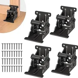 Vihal 2 Pack Heavy-Duty Folding Brackets, 500 lbs Capacity, Steel Self-Locking Design, Black, 5 cm x 6.5 cm-image-89