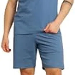 Stylish Solid Nightsuit for Men with Shorts and Tshirt, Mens cordset with Shorts and Tshirt-image-10
