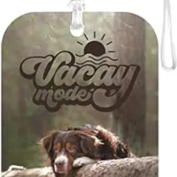 tashis pet junction TPJ Handmade Resin Customized Luggage ID Tag with Pet Name Dog Cat Photo, Cute Personalized Travel Bag Identifier Label, Travel Accessories Ideal for Gifting - Forest Retreat Nature Escape Vacay Mode-picture-61