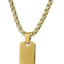 Gold Plated Om Pendant Chain Necklace for Men | Mahadev Chain for Husband or Friend | 18K Gold Plated Chains | Gift for Boys | (24 Inch)-picture-35
