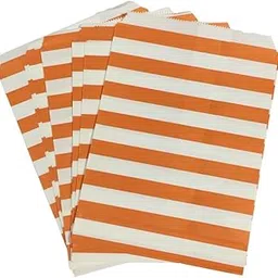Pretty UR Party Orange Stripes Candy Bag, Favor bags, Paper Treat Bags, Goodie Bags, Biodegradable Snack Sacks Party Favor Gift Bag for Birthday - 5 x 7 inches-picture-64