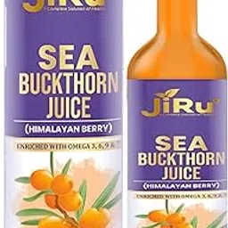 JiRu Sea Buckthorn Juice, Himalayan Berry, Omega 3 6 9 7 Enriched Health Supplement, 1 Ltr-picture-10